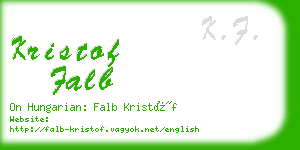 kristof falb business card